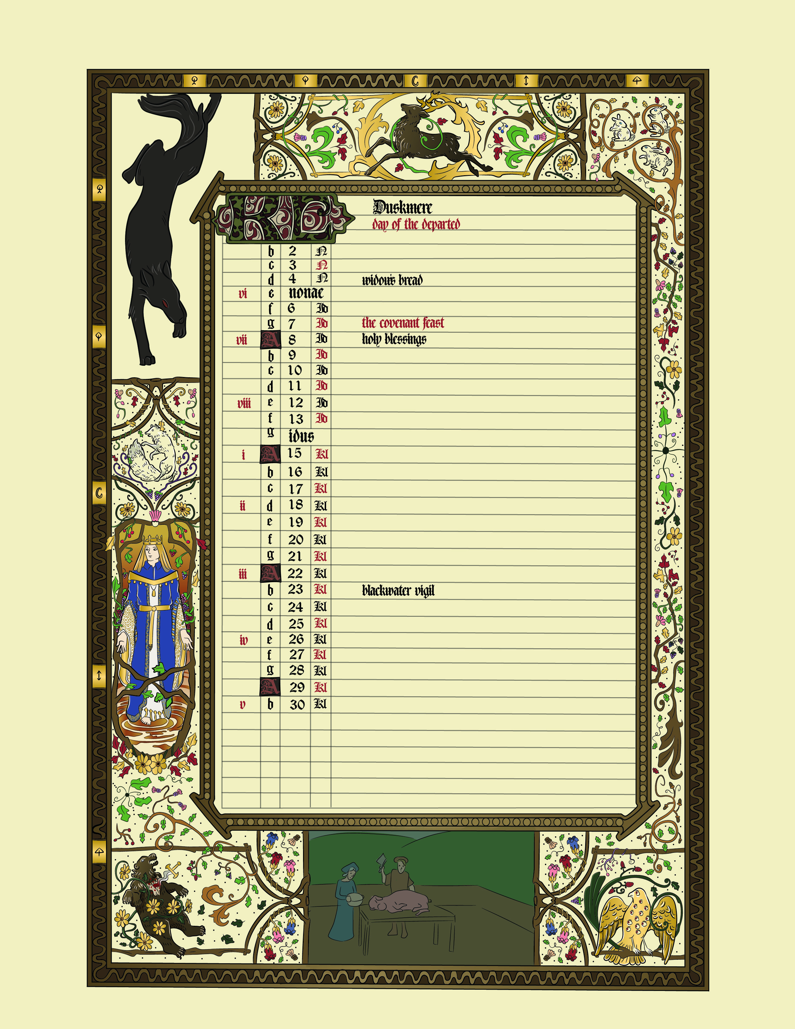 November calendar design